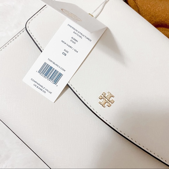 Tory Burch White Leather Purse Satchel - Picture 2 of 6